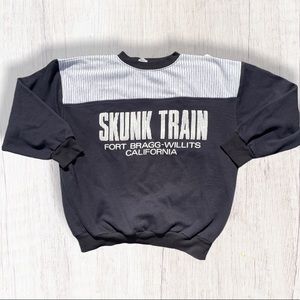 Skunk Train Rail California Crewneck Pullover Hoodie - Large
